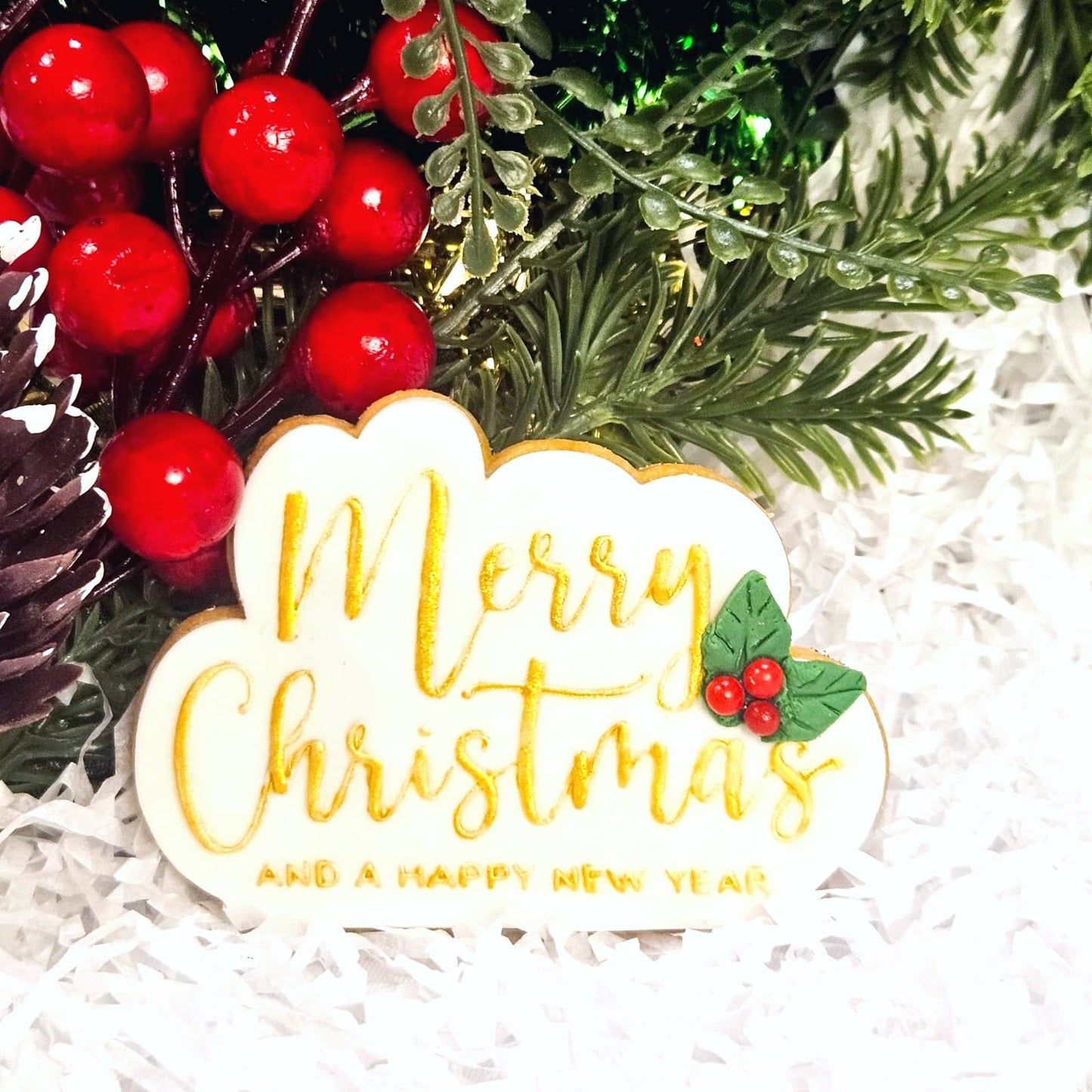 Merry Christmas & A Happy New Year Cookie