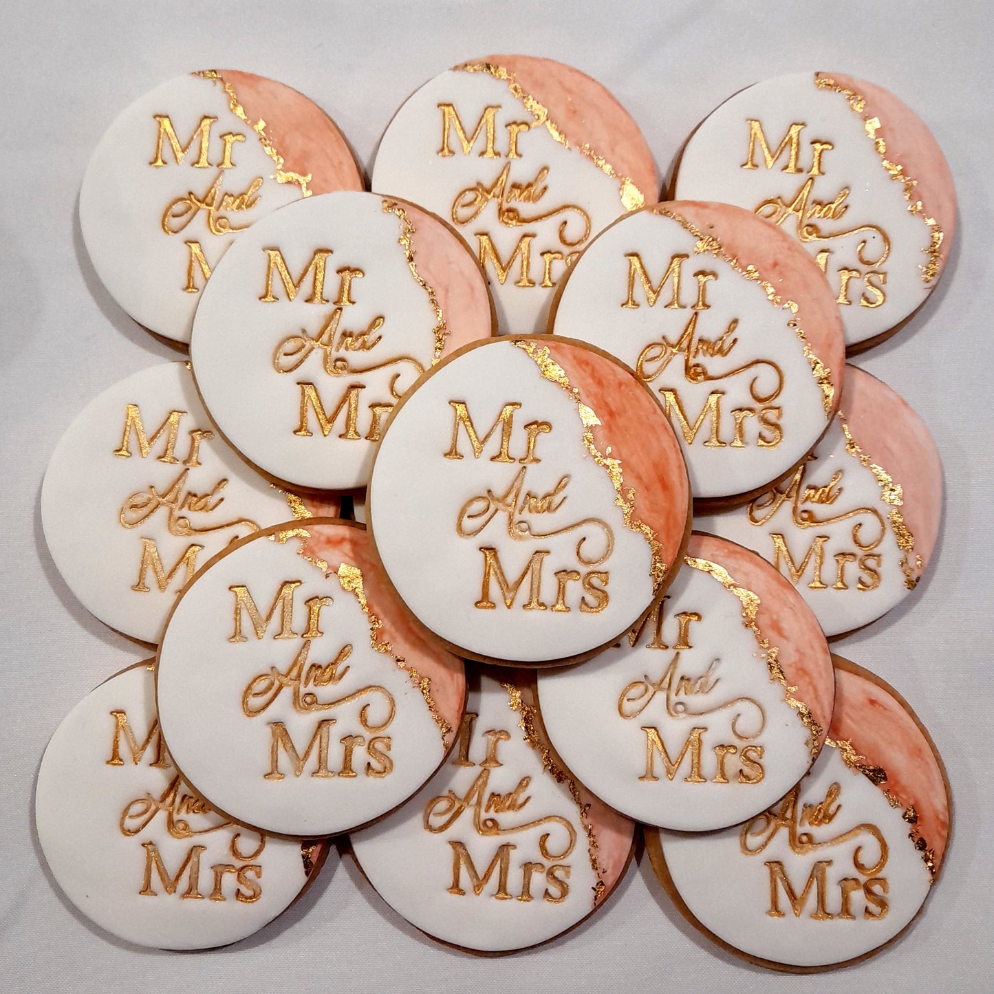 Monogrammed Wedding Cookie Style 2