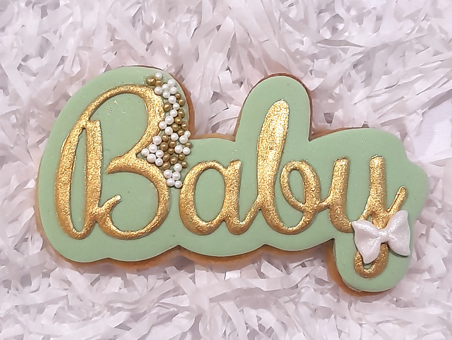 Golden Pastels Baby Cookies