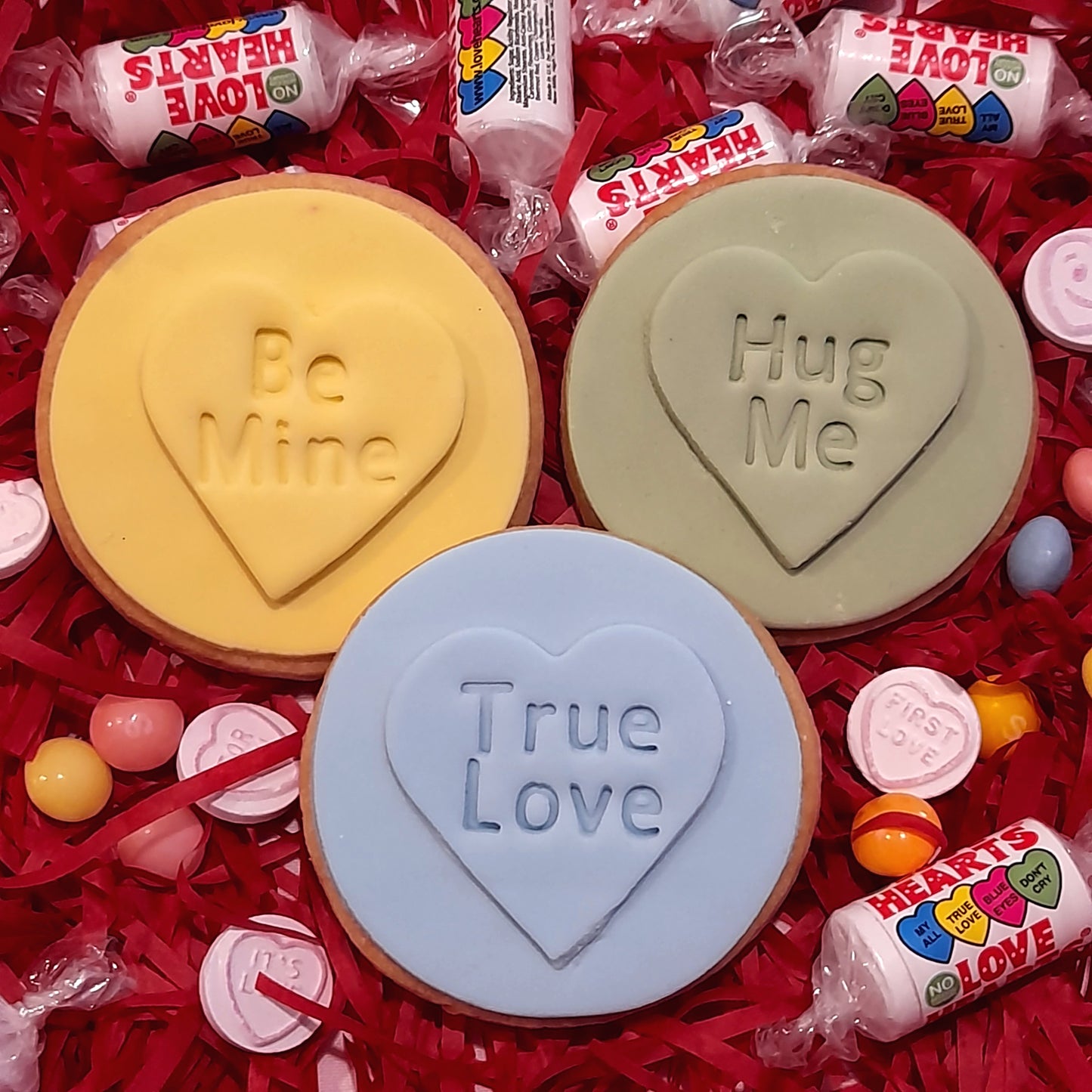Love Heart Message Cookies