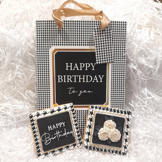 Houndstooth Birthday Cookies