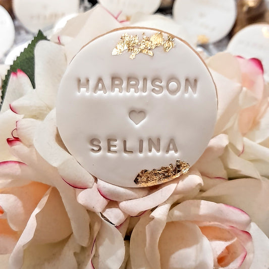 Monogrammed Wedding Cookie Style 1