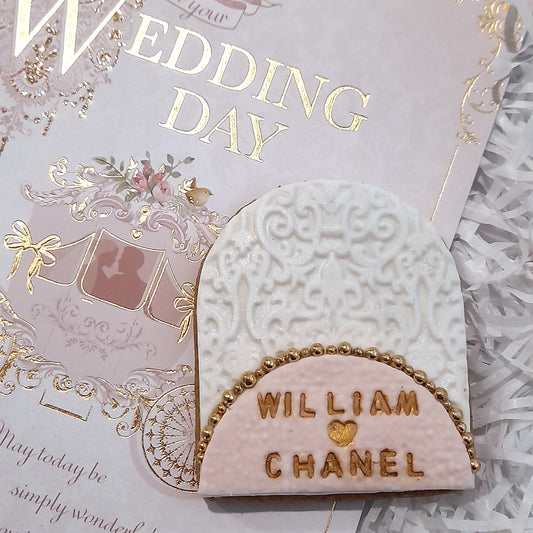 Decorated Wedding Cookie Style 1