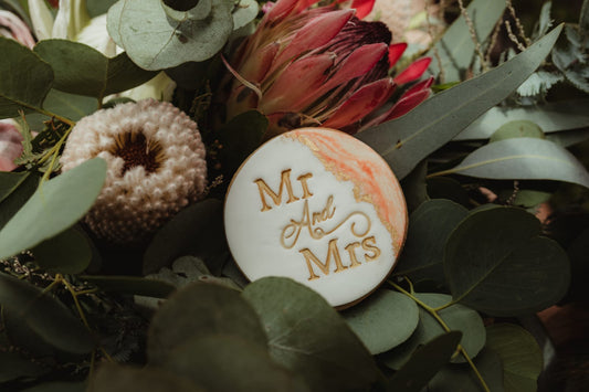 Monogrammed Wedding Cookie Style 2