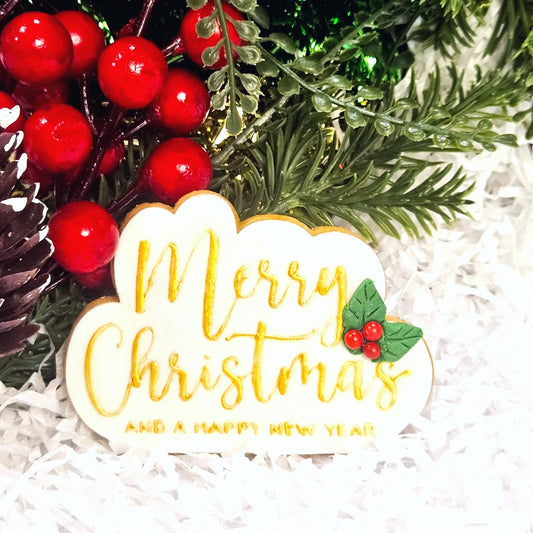 Merry Christmas & A Happy New Year Cookie