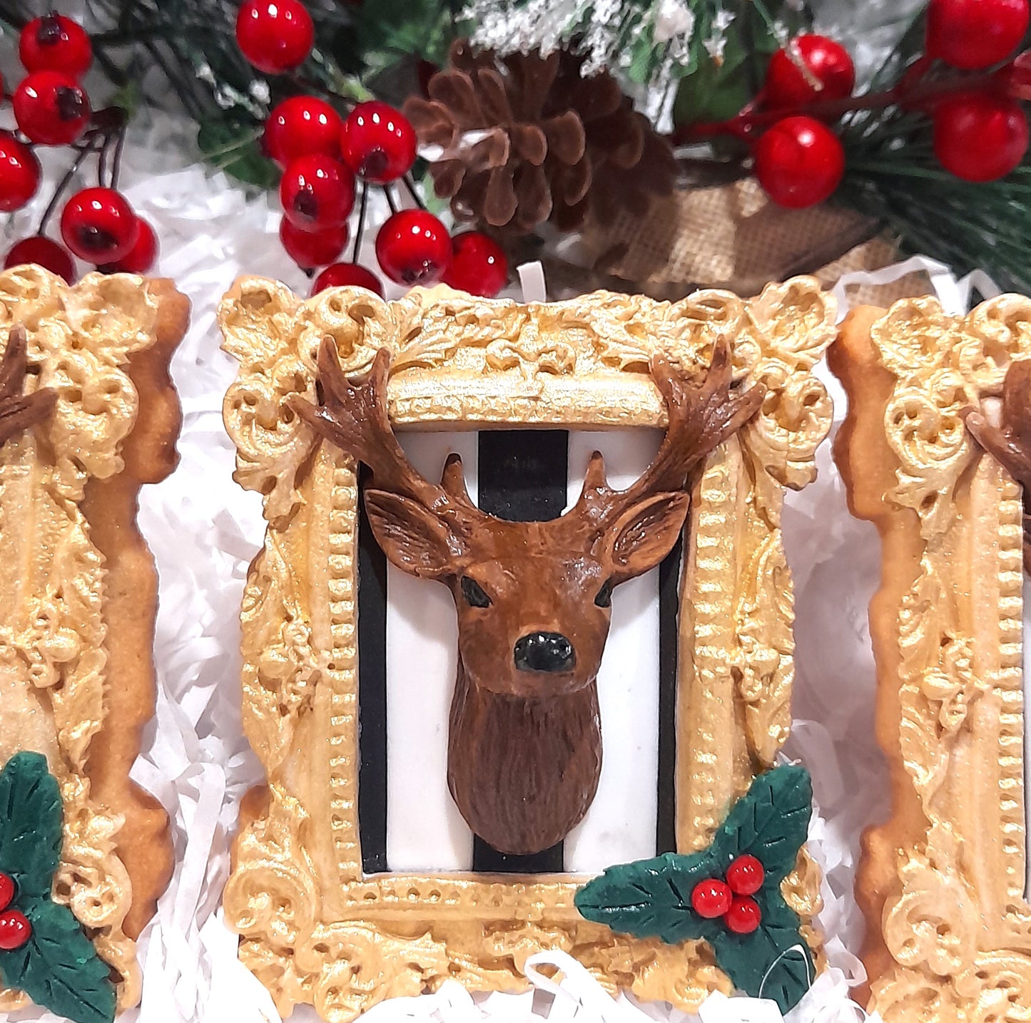 Holly Jolly Reindeer Cookie