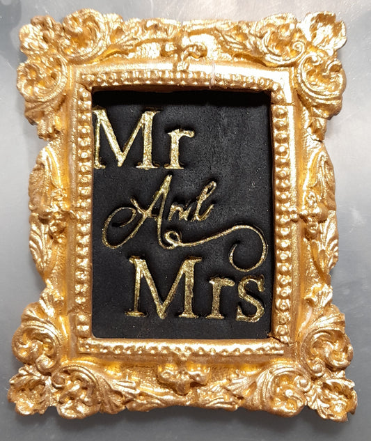 Framed Mr & Mrs Wedding Cookie