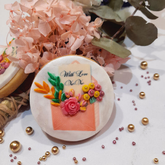 Blushing Blooms Message Cookie